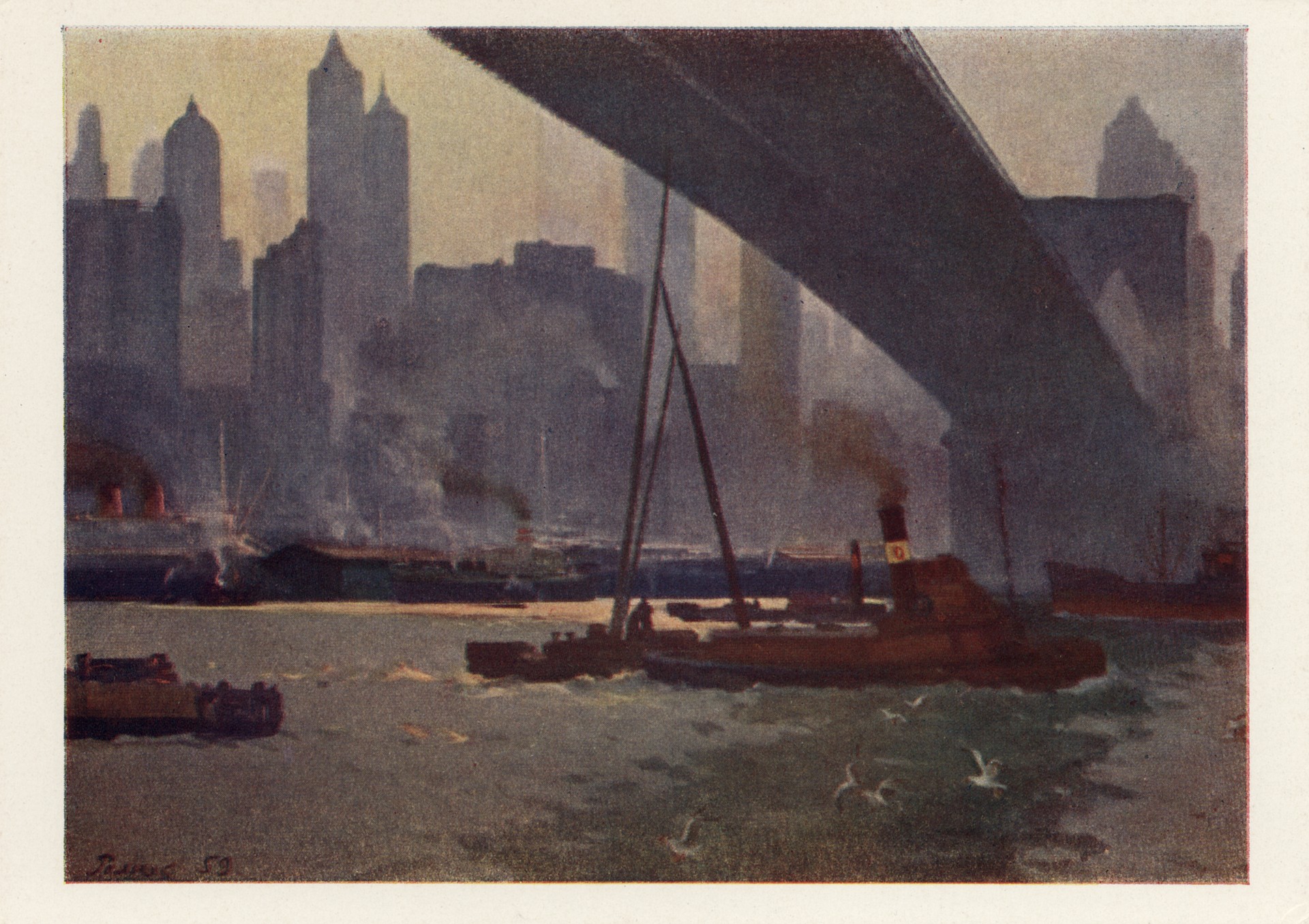 Бруклинский мост. В порту на реке Гудзон