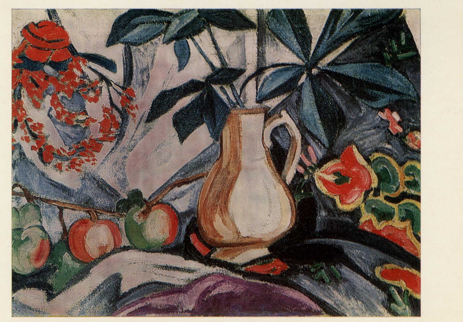 Натюрморт с кувшином и яблоками