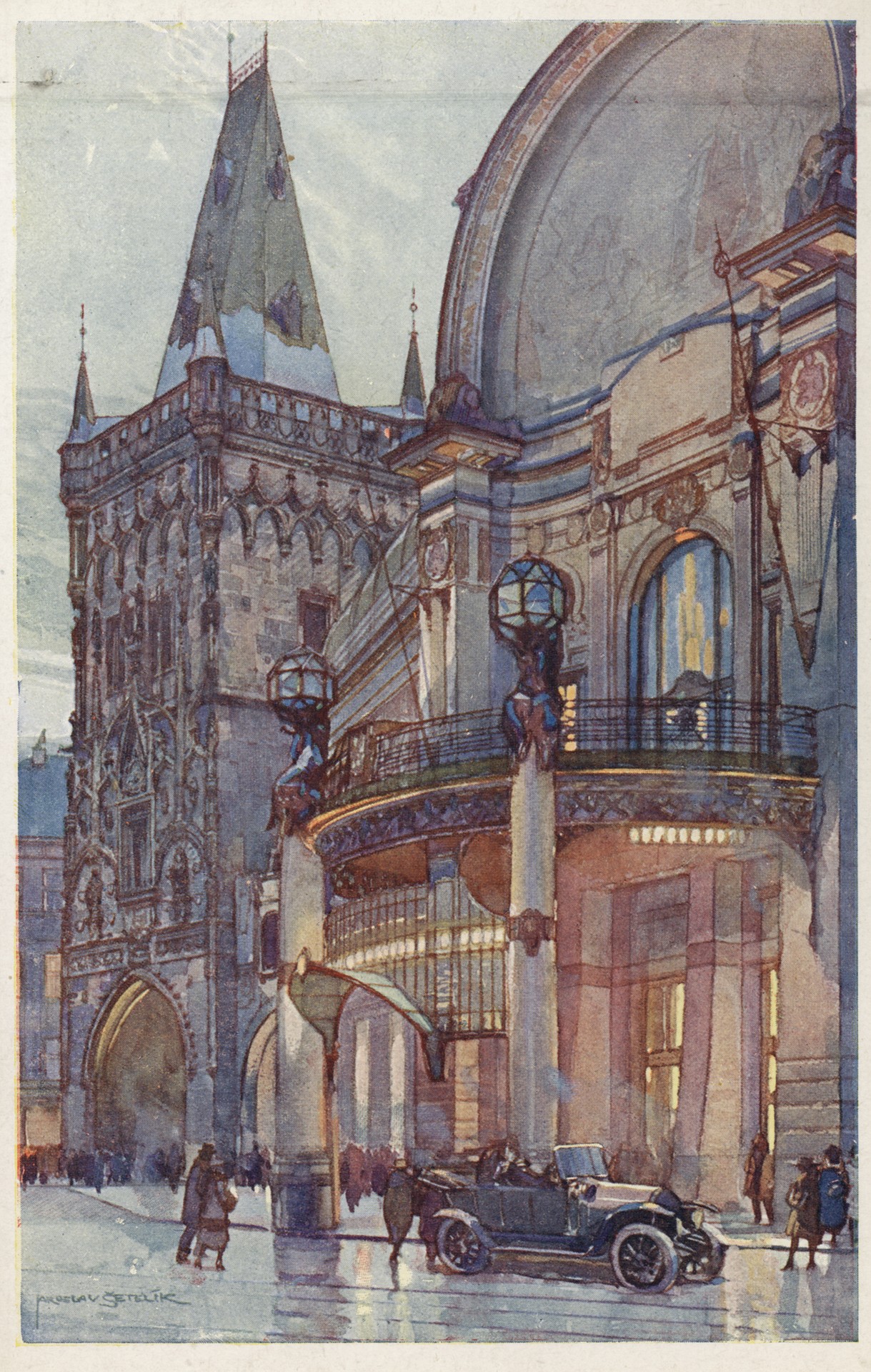 Перед дворцом в Праге