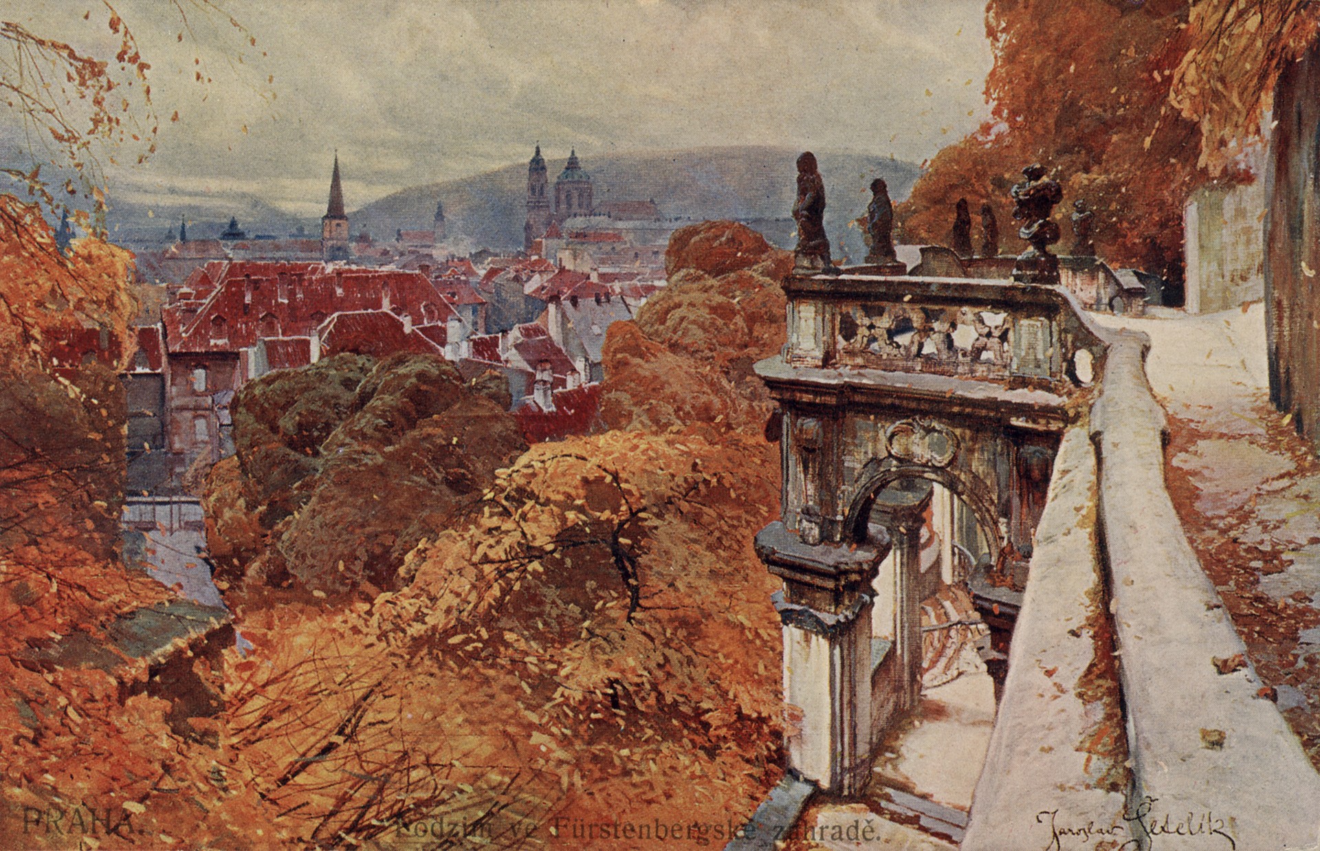 Прага. Фюрстенберская заграда осенью