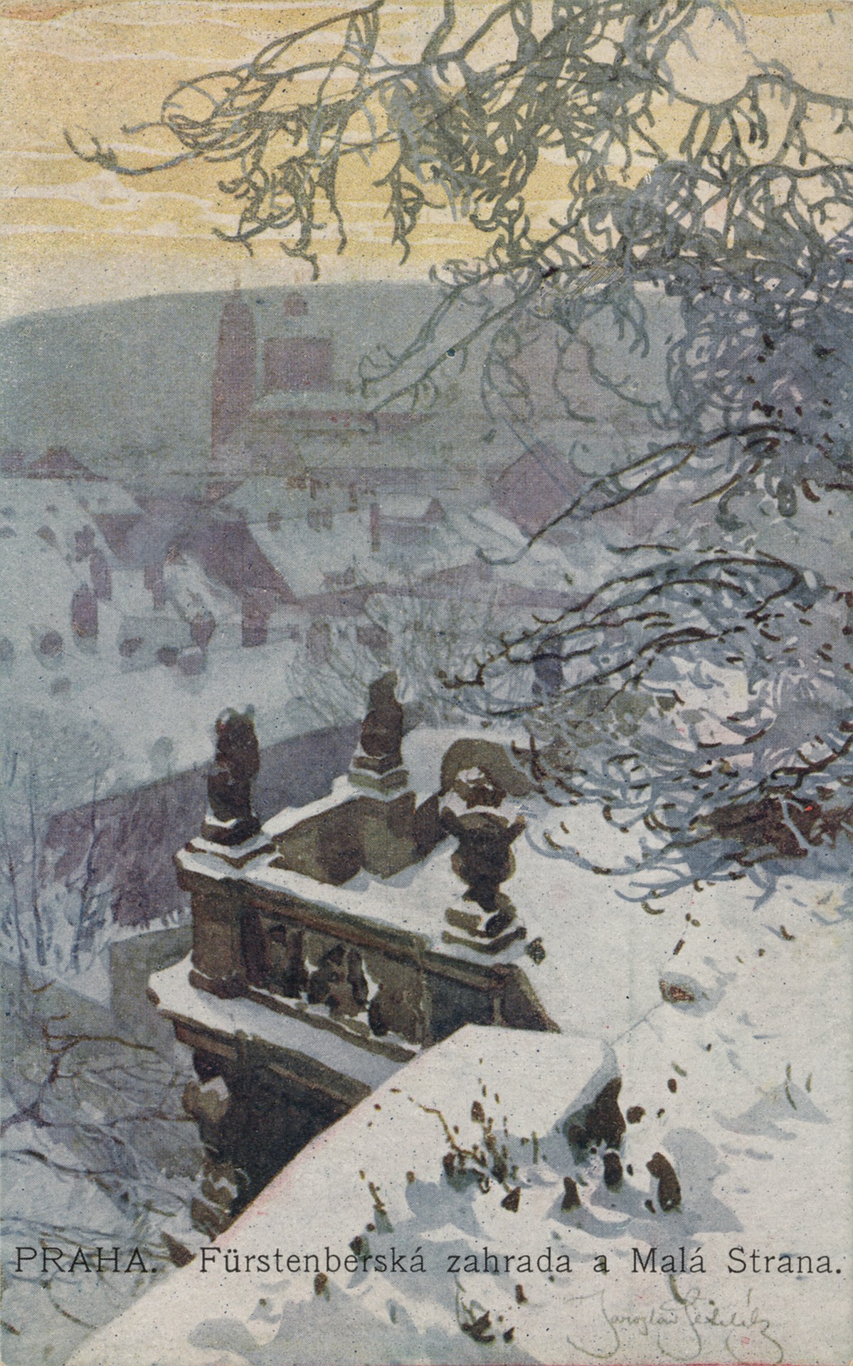 Прага. Фюрстенберская заграда зимой