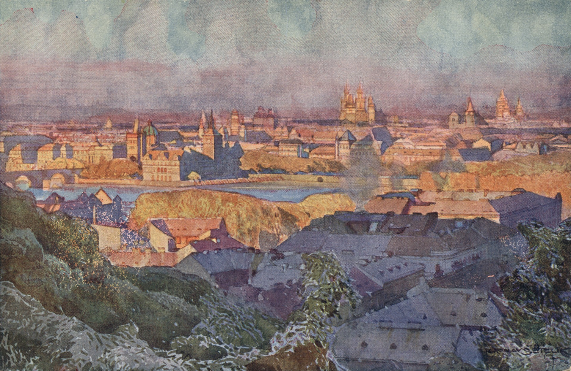 Пражские акварели серия 4. 1