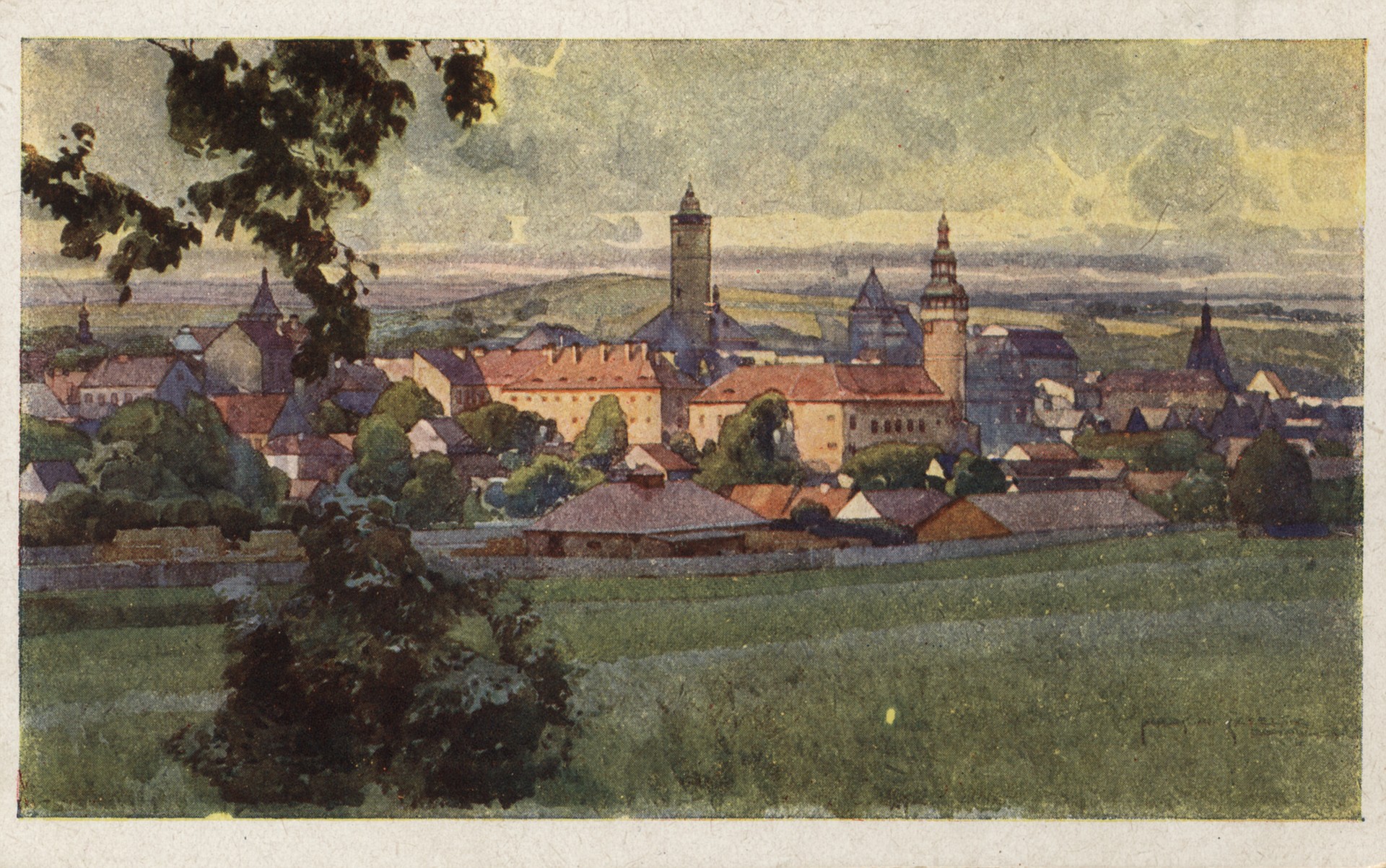 Вид на Домазлице из заставы