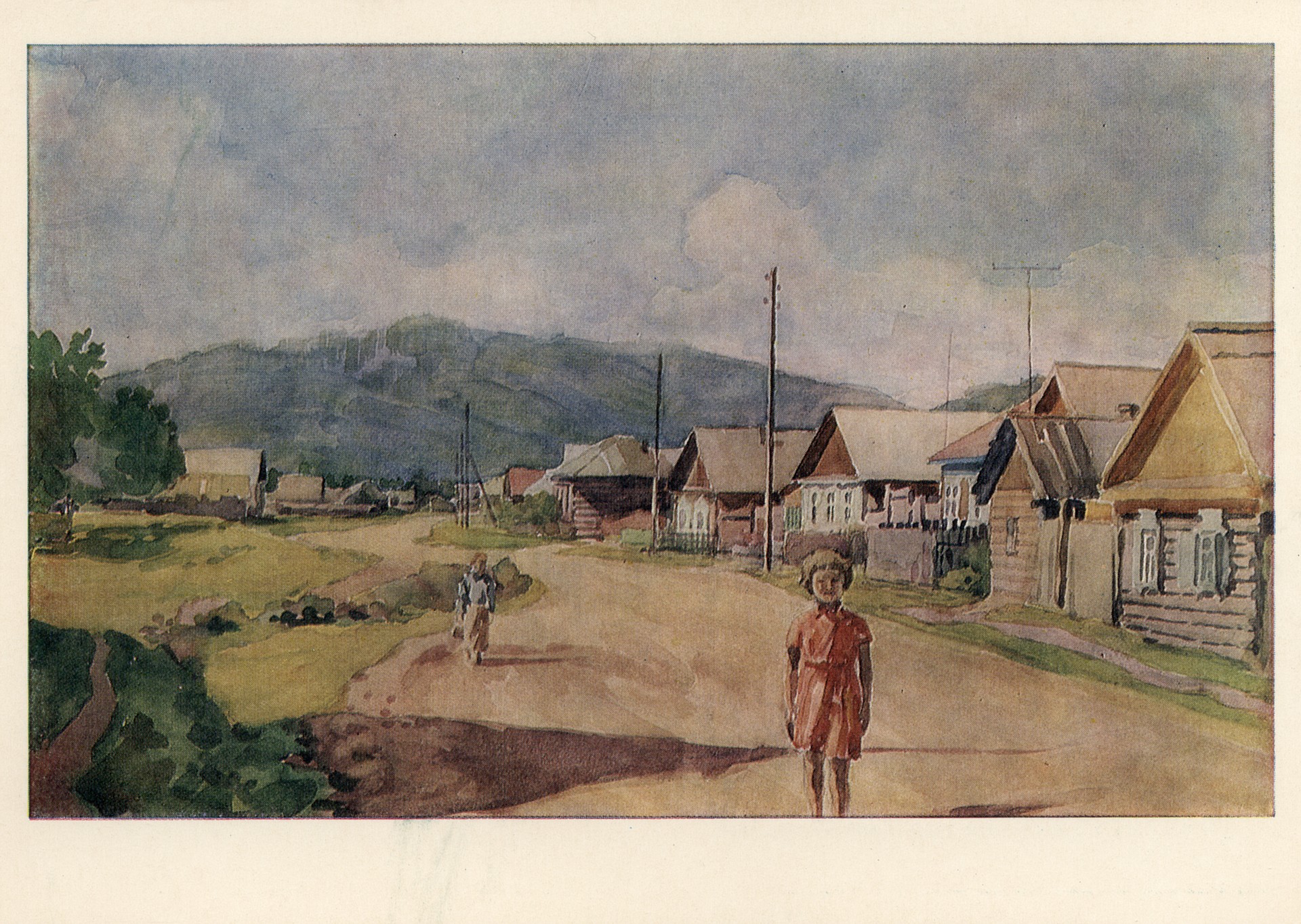 Солнечное утро. Село Ольха