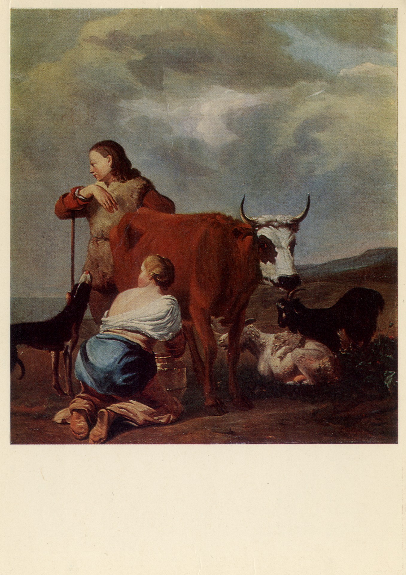 Доение коровы