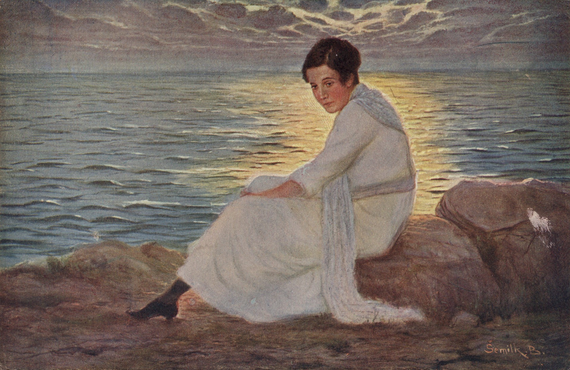 На морском берегу