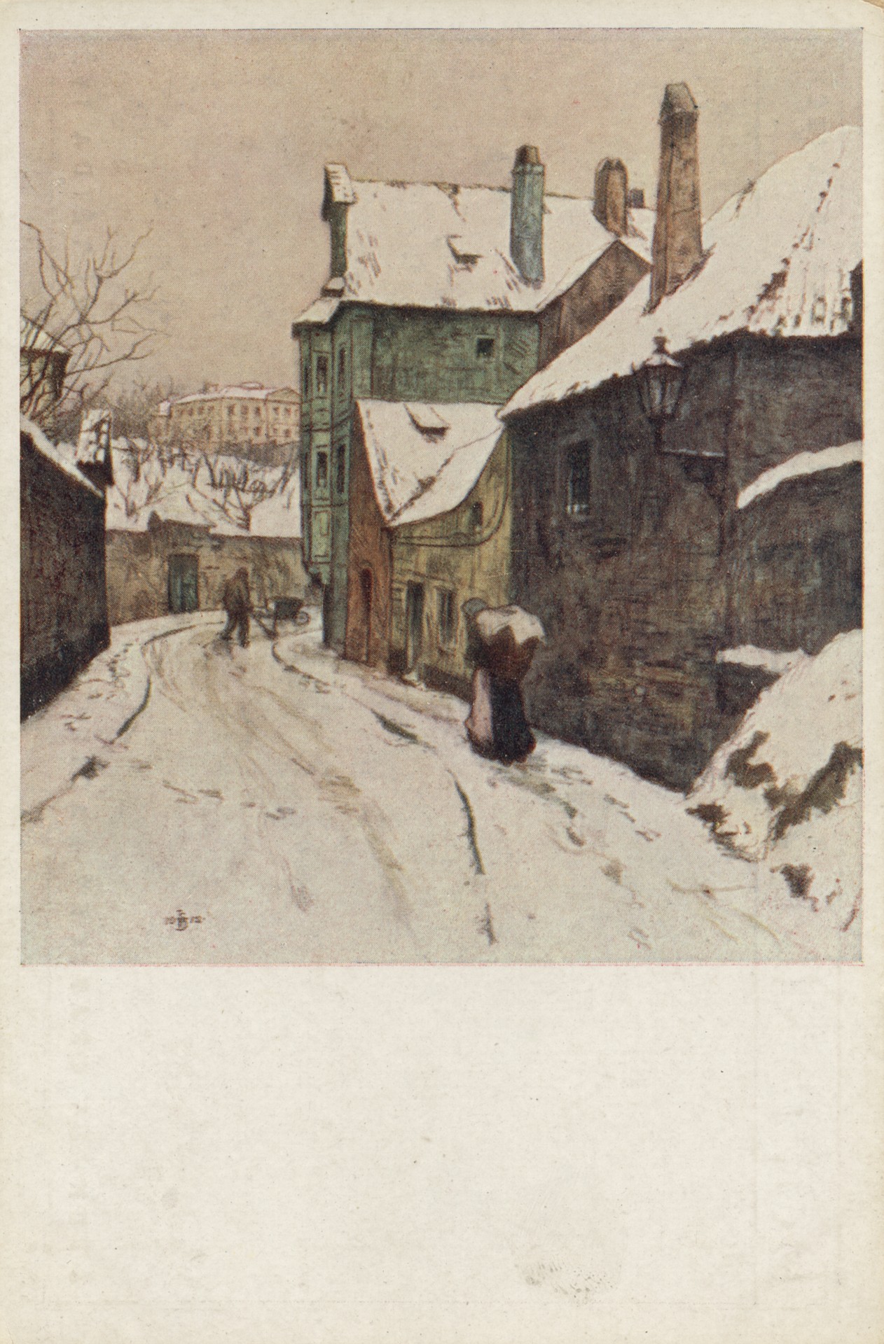 Заснеженная улица в Градчанах