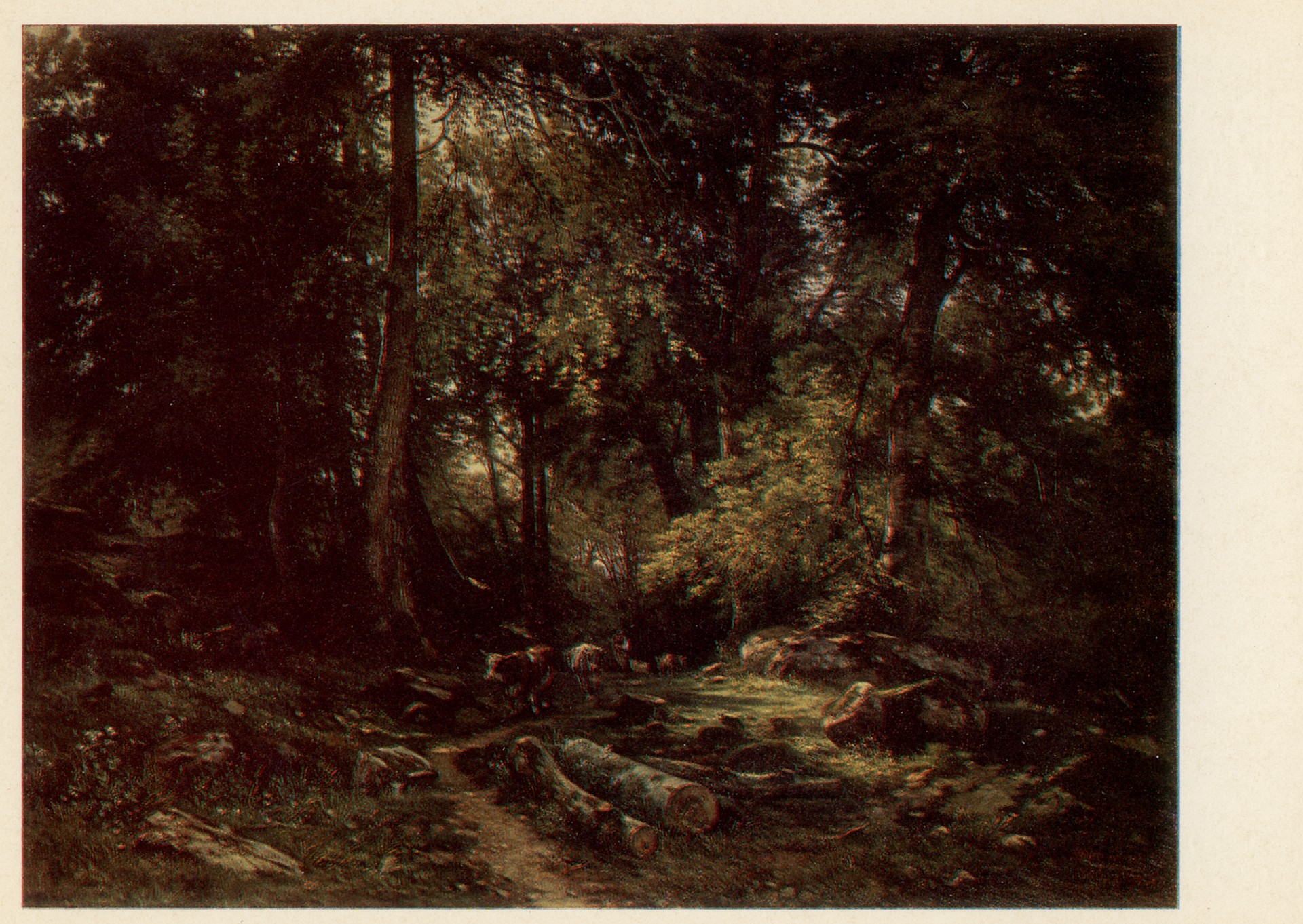 Стадо в лесу