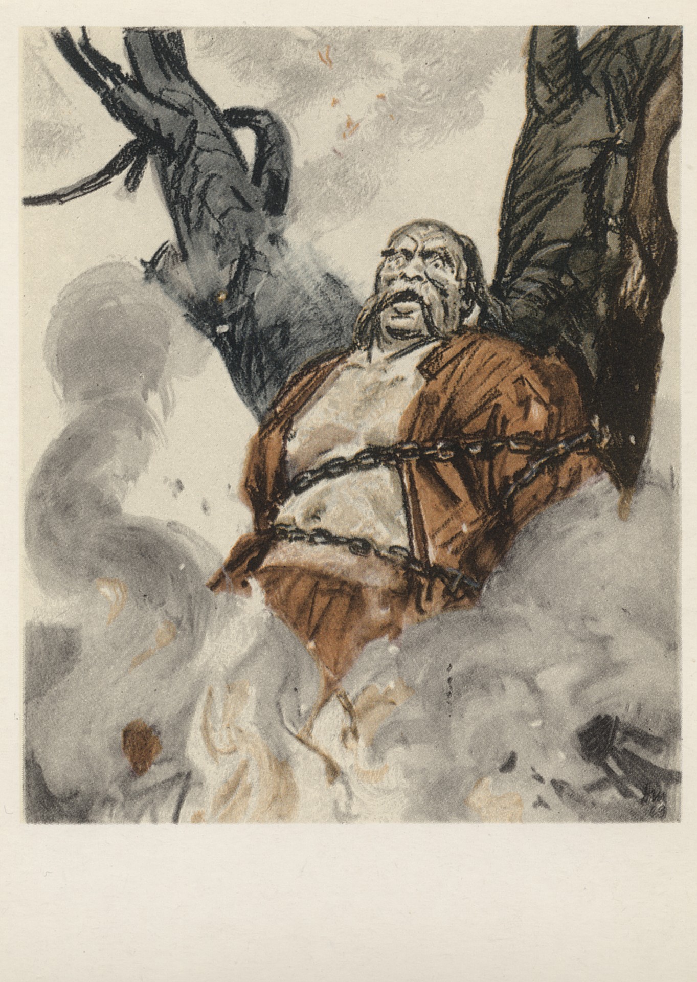 А уже огонь подымался над костром