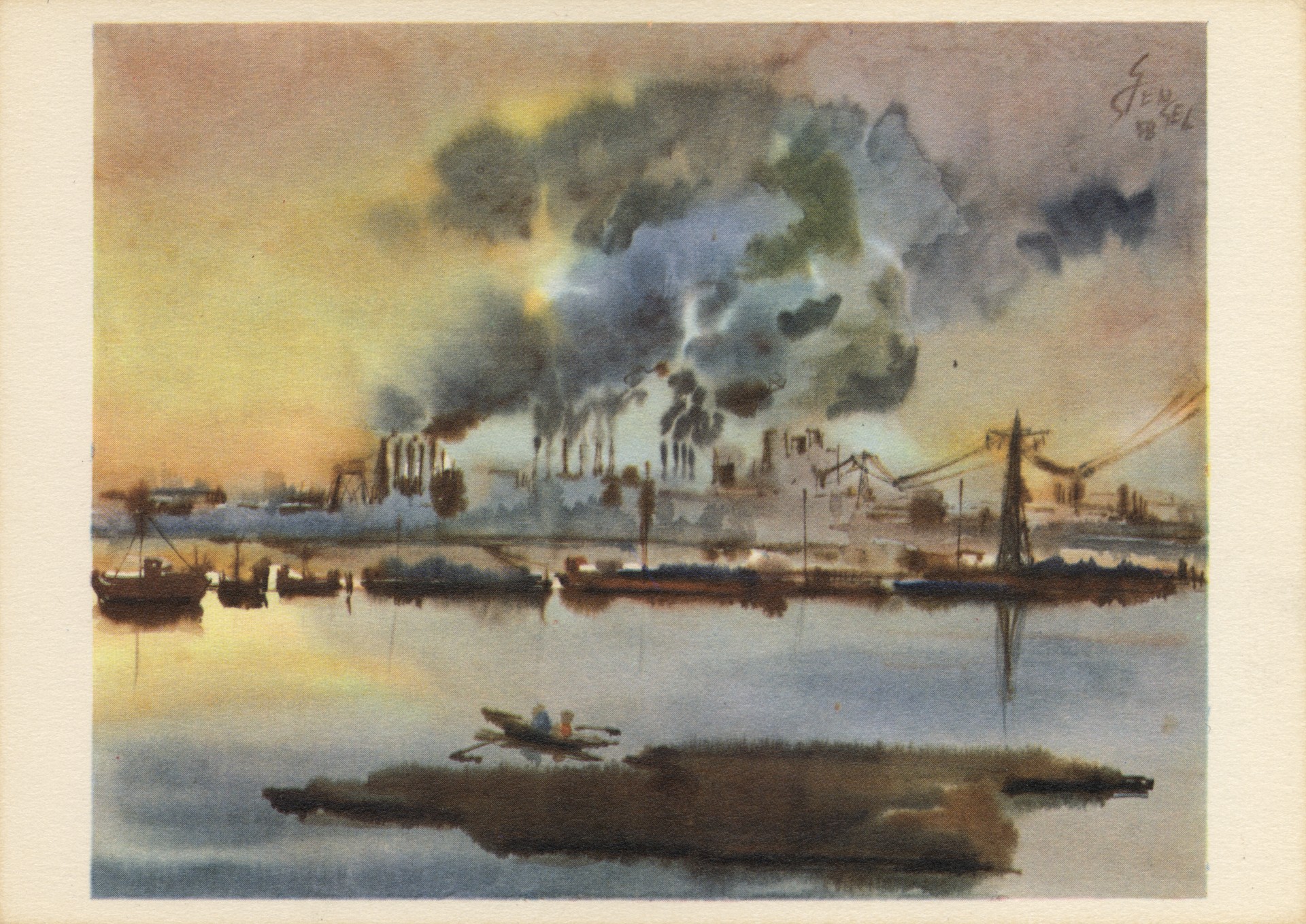 Раннее утро на реке Иртыш