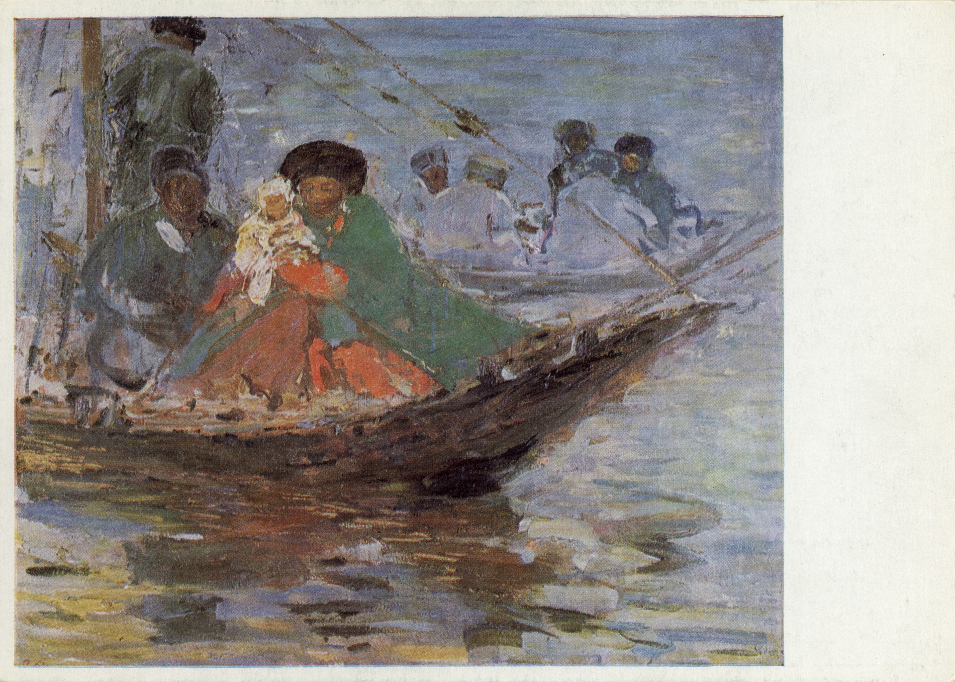 Калмыцкая лодка на Волге