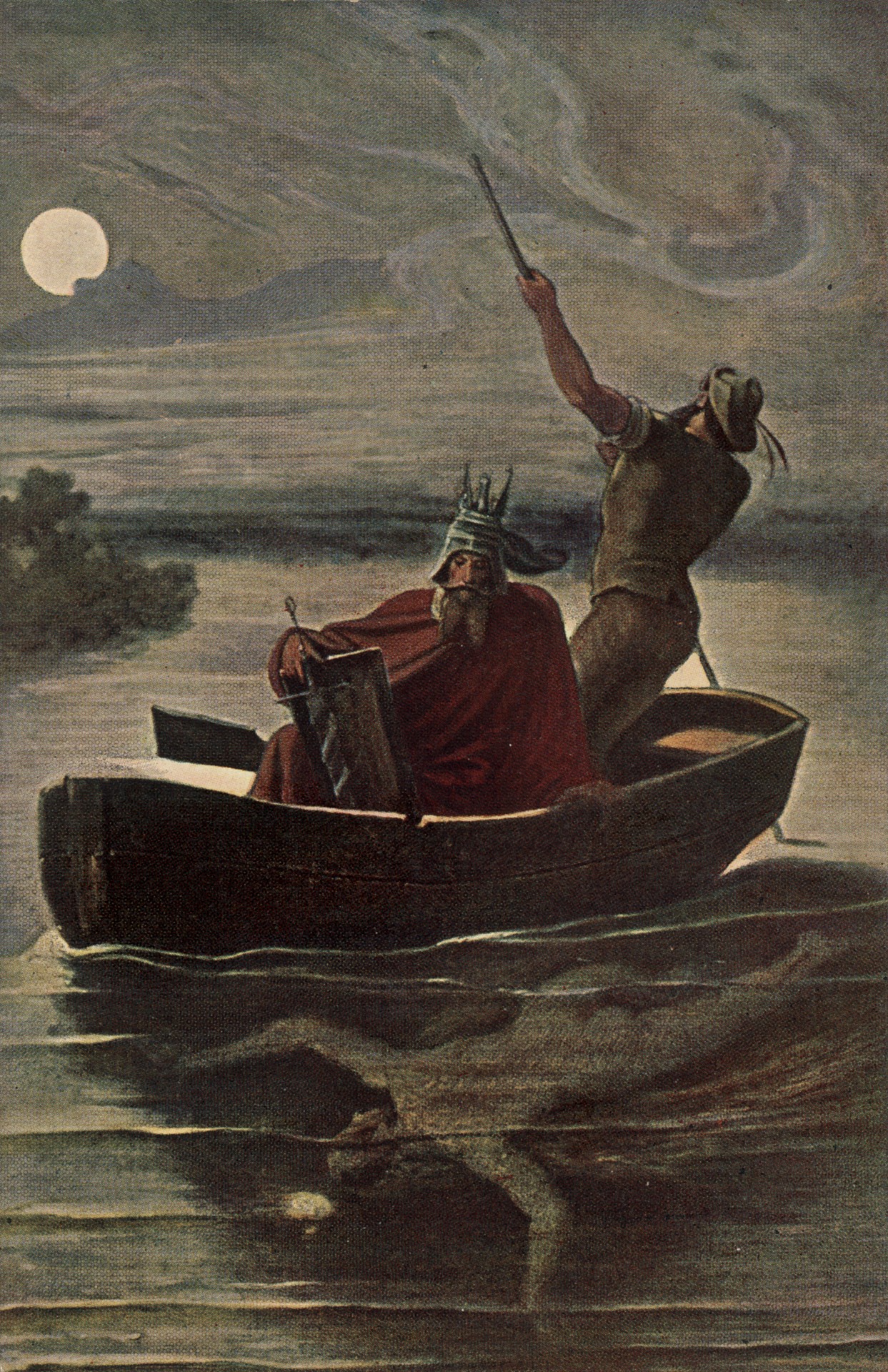 На лодке ночью