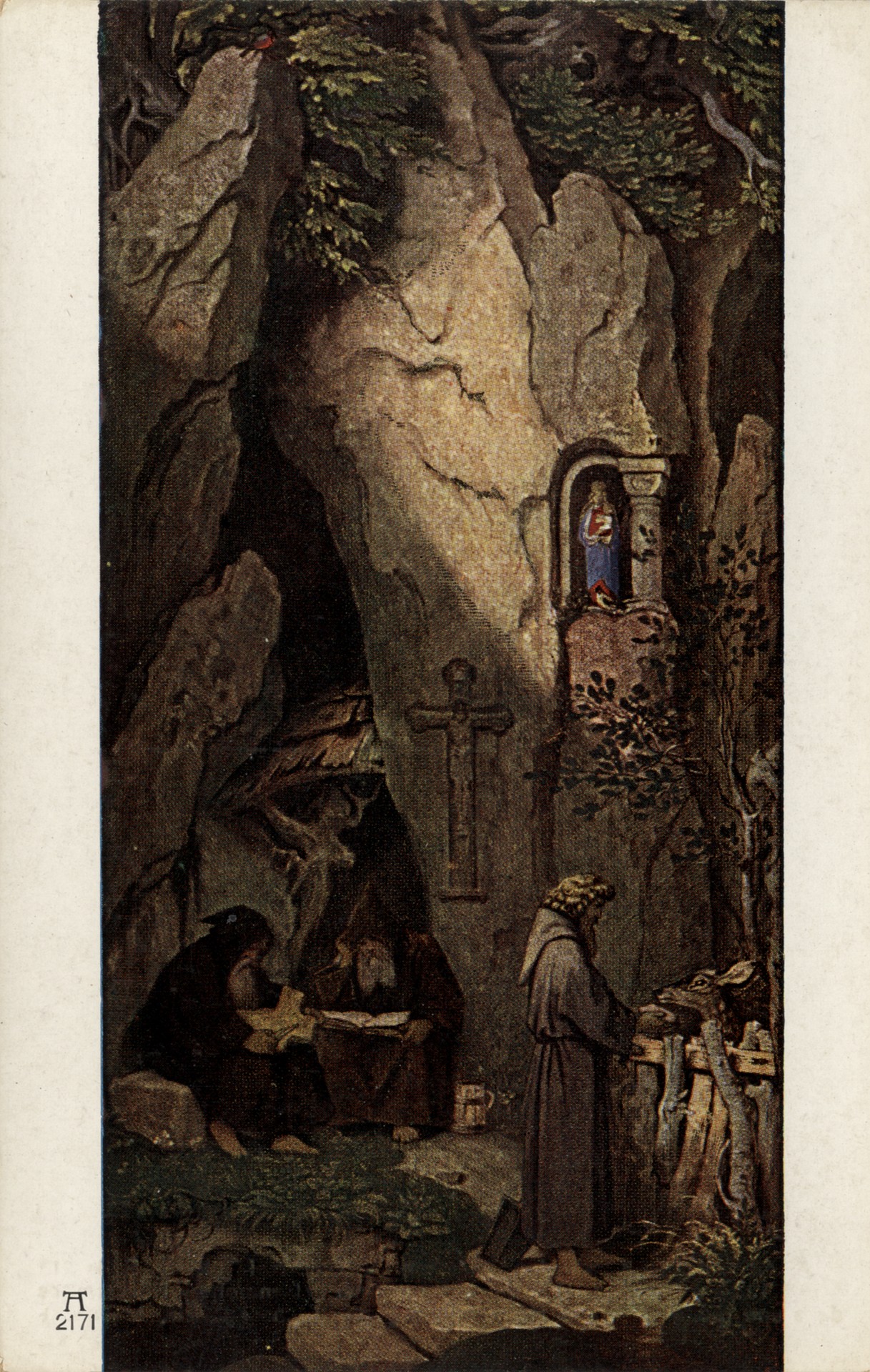 Три монаха в гроте