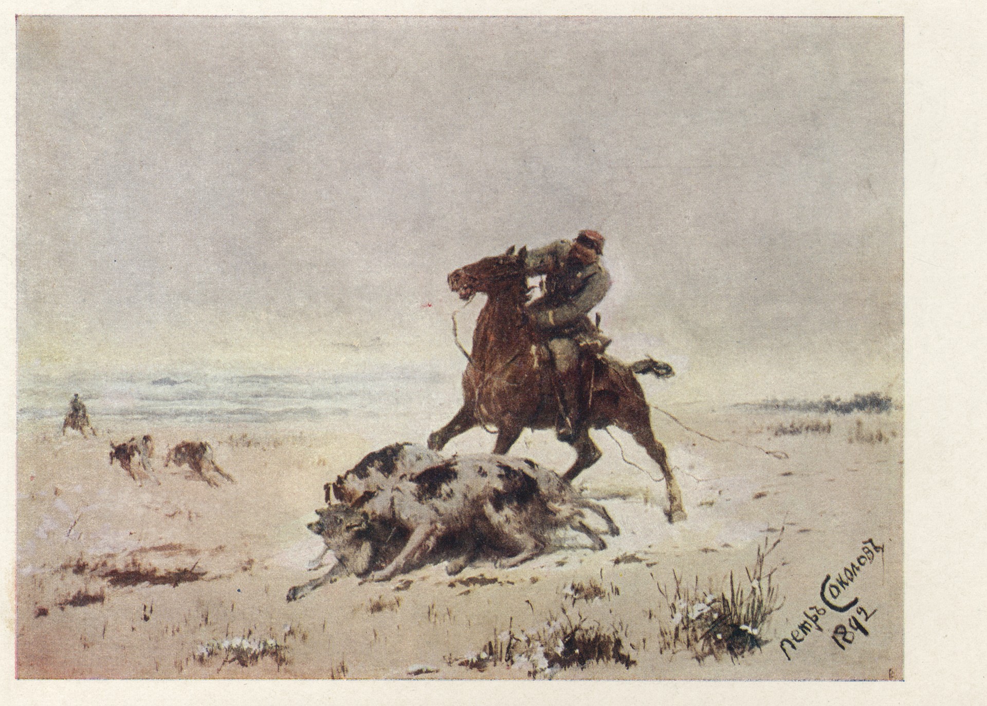 Охота на волка с борзыми