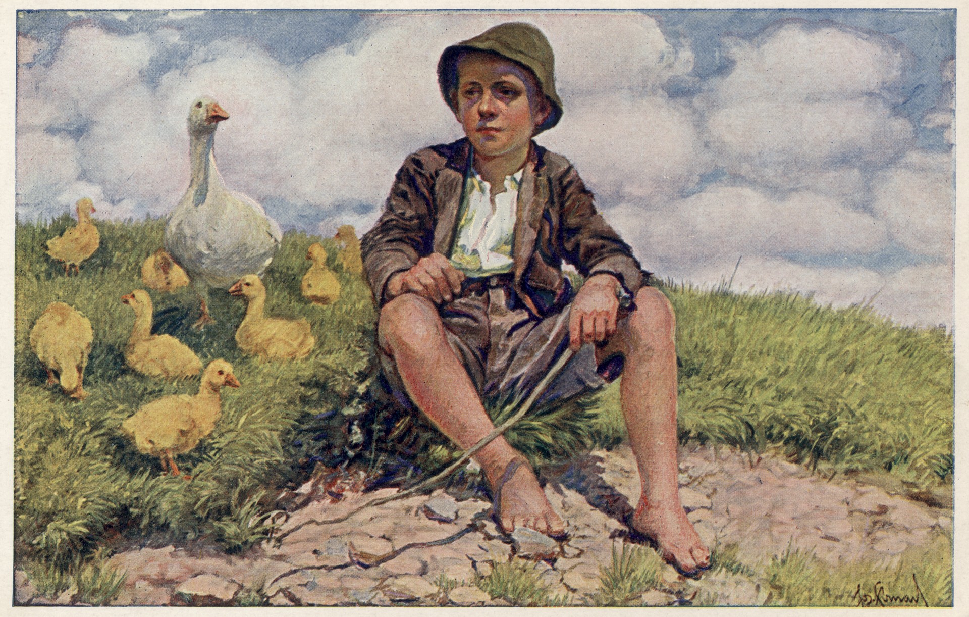 Мальчик с гусями