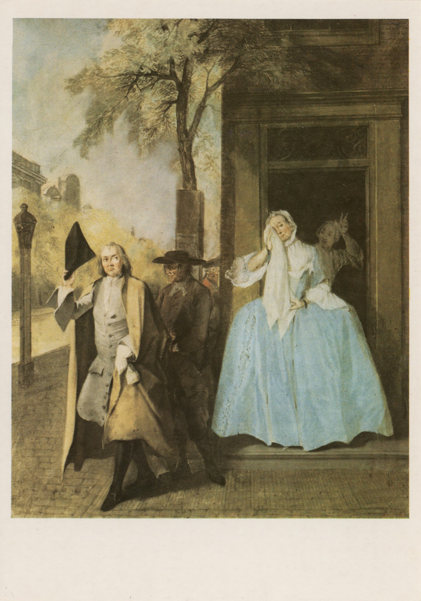 Сцена из комедии XVIII века. Ложная добродетель, или Притворная грусть