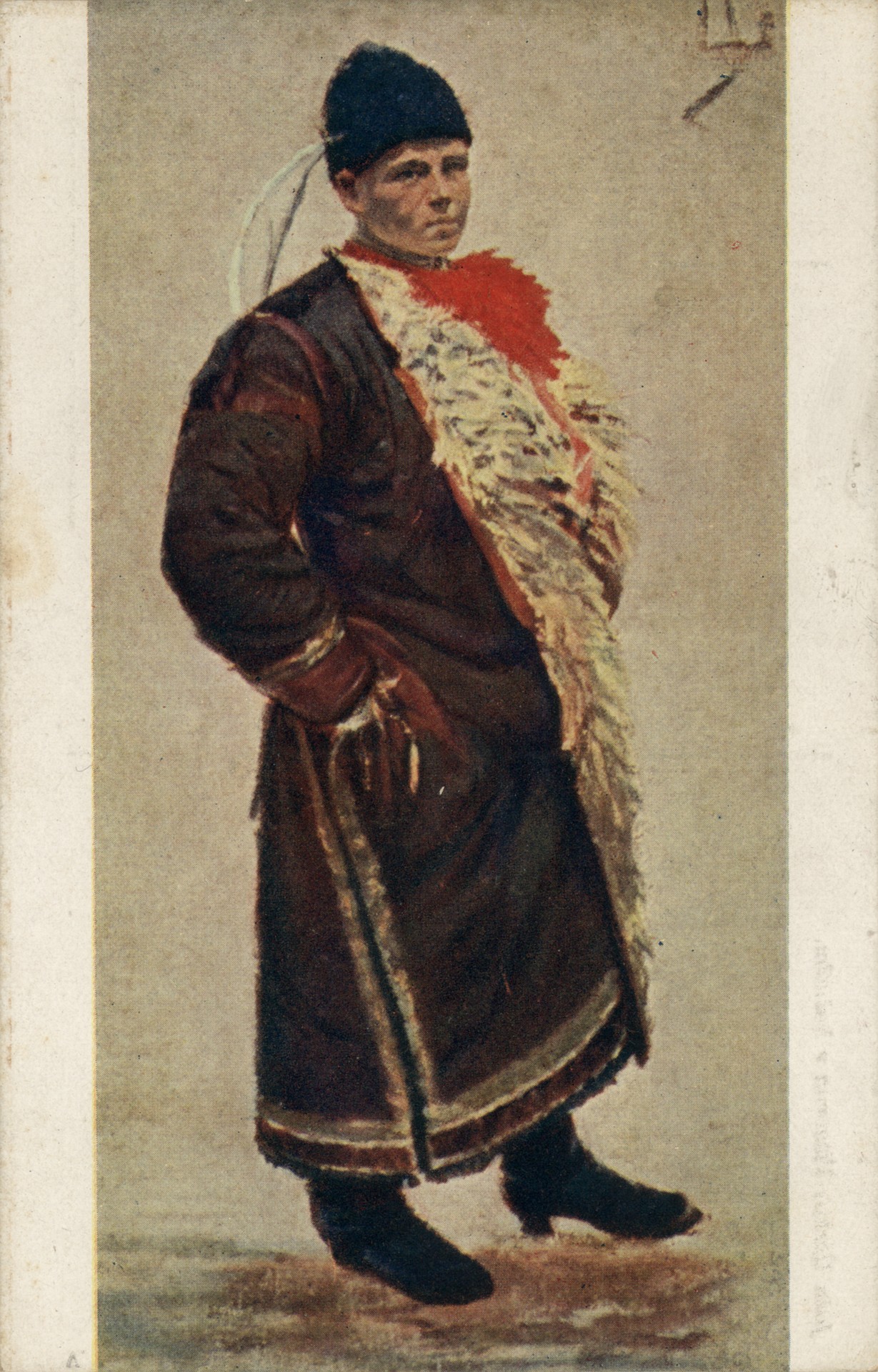 Мужчина в тулупе