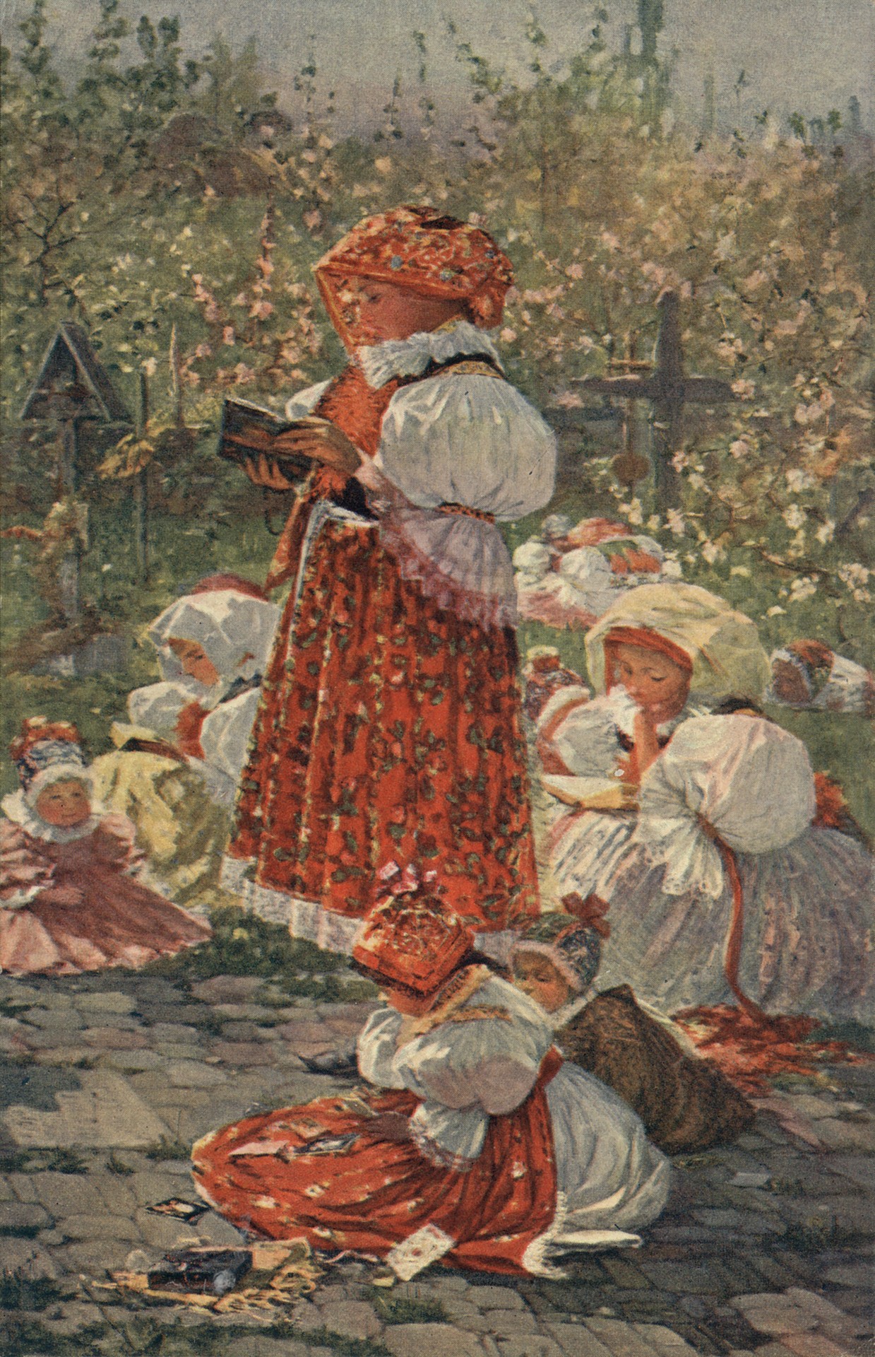 На кладбище