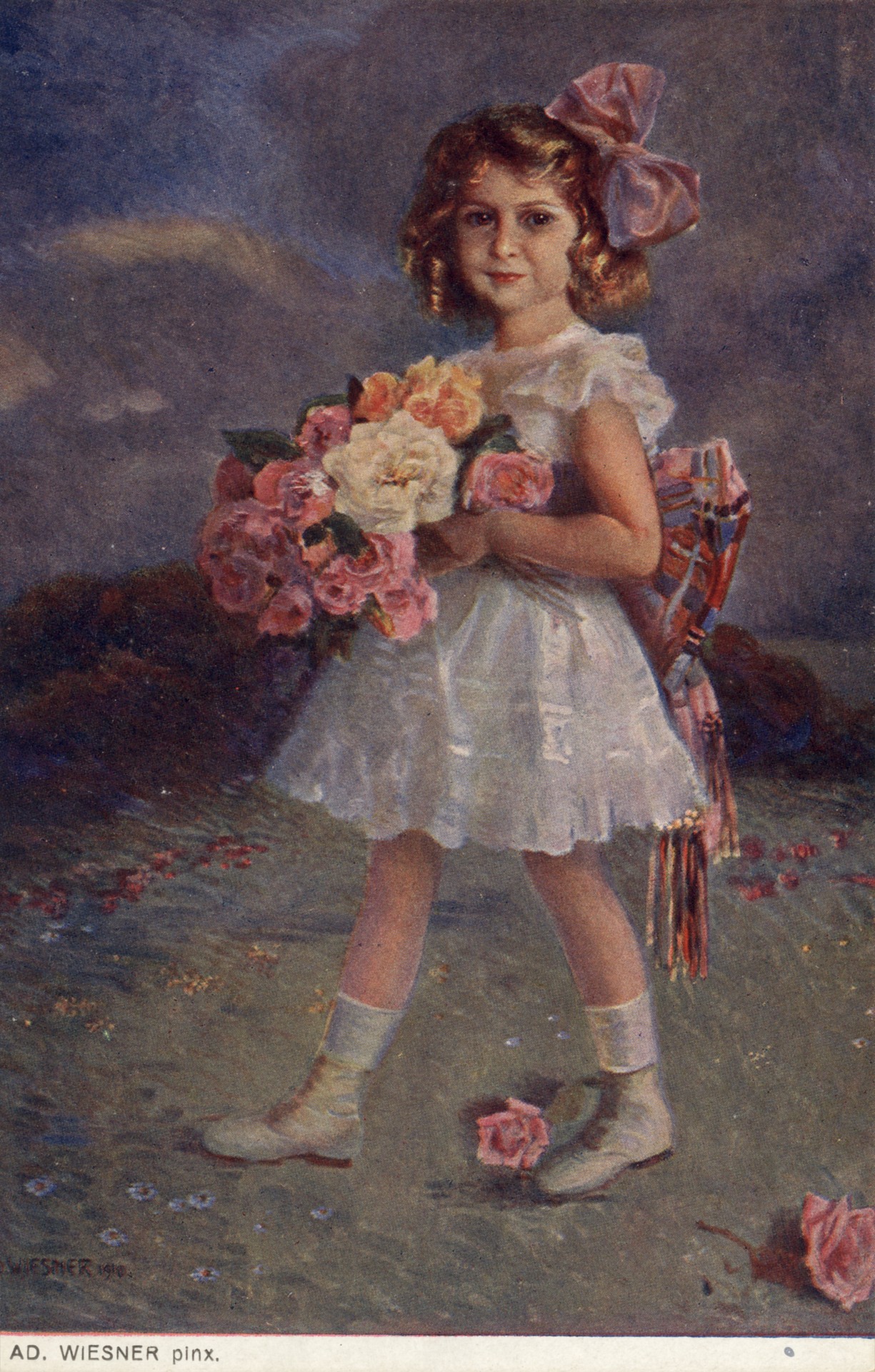 Девочка с букетом