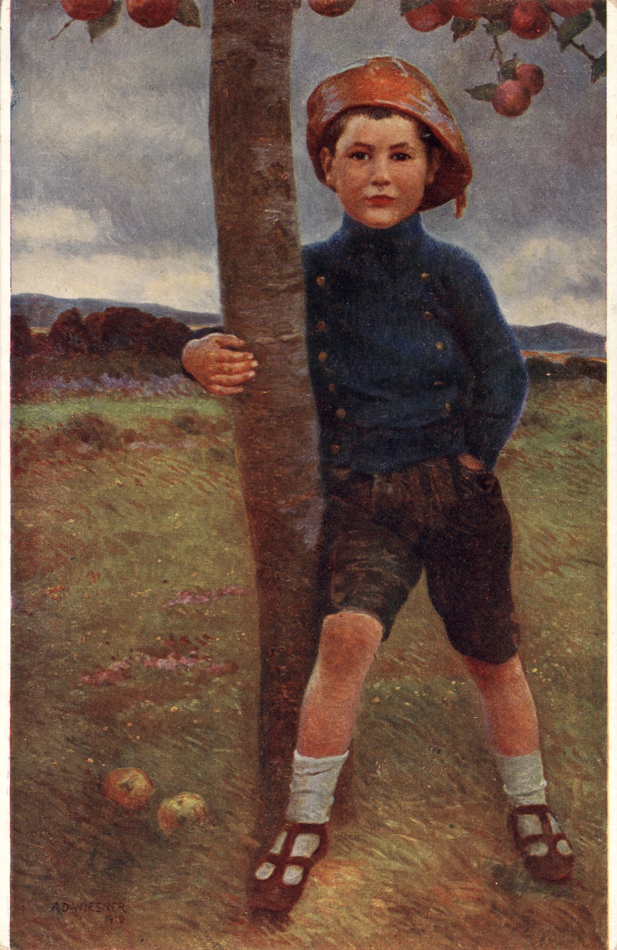 Мальчик у дерева