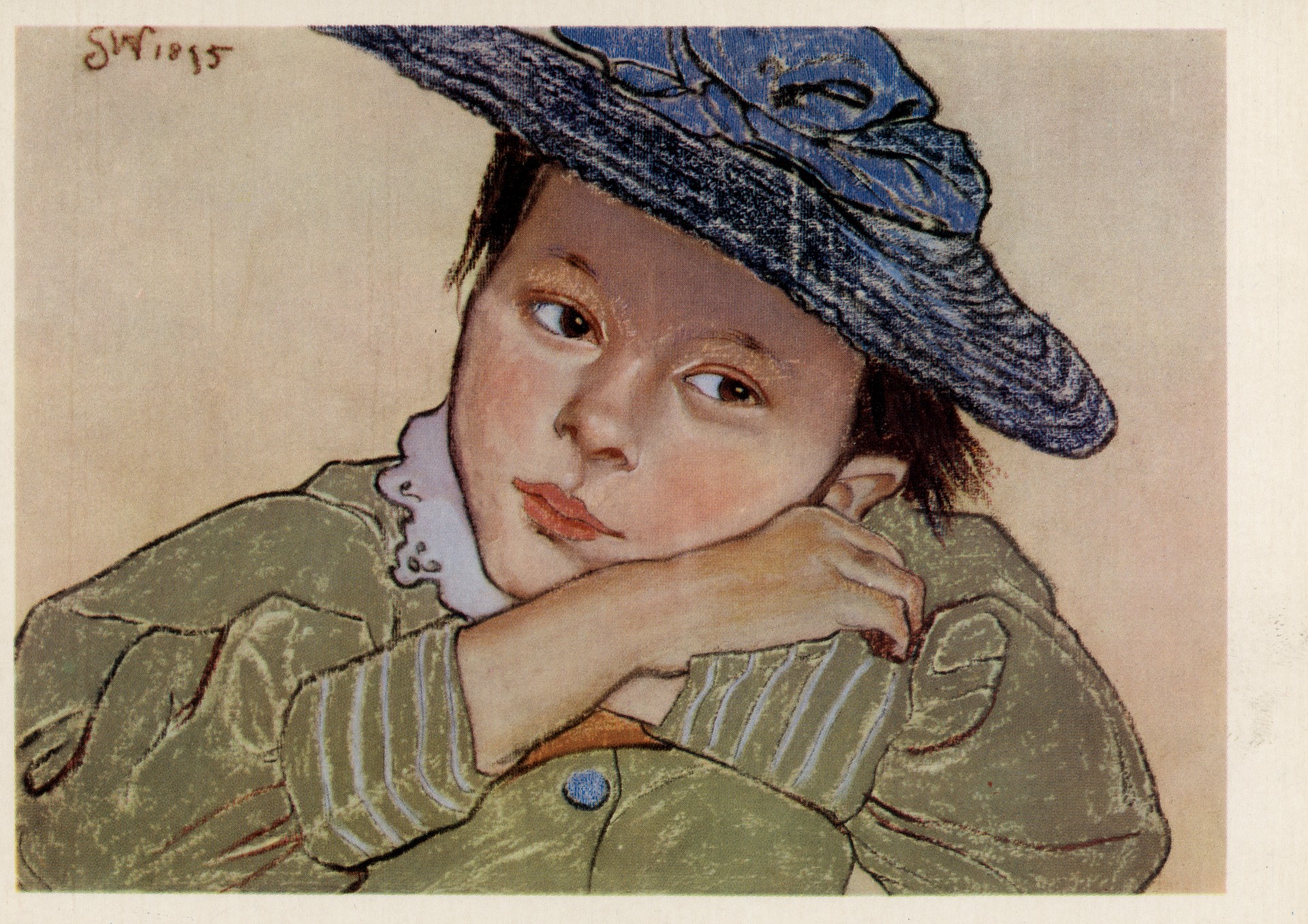 Девочка в голубой шляпе