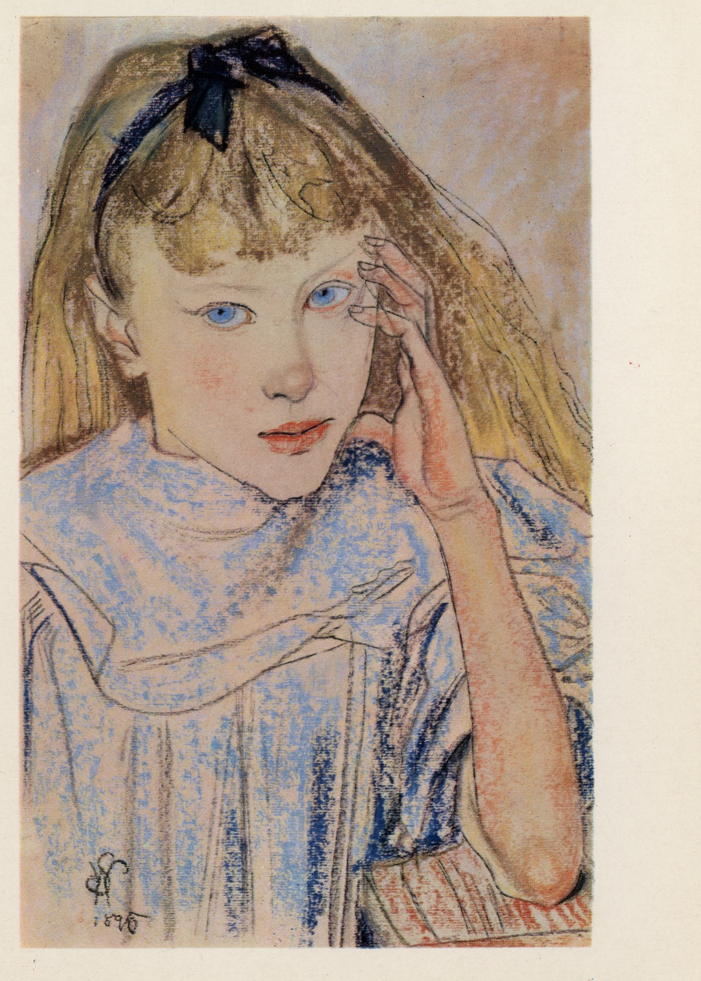 Портрет девочки в голубом